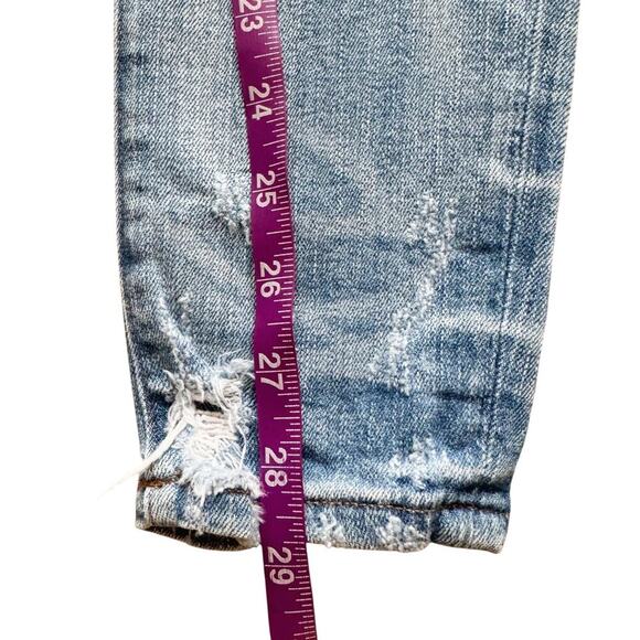 Madewell Jeans Womens 23 Blue 9 Inch High Rise Skinny Distressed J0513 SU18 - Picture 5 of 15